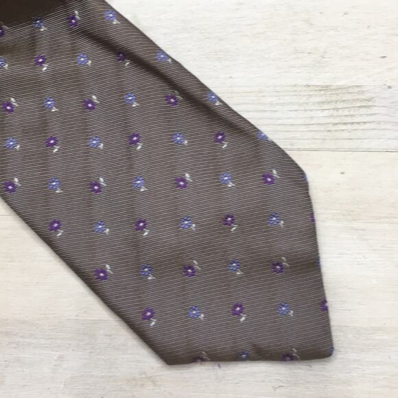 Vintage Moschino 100% silk flower print neck tie - Picture 2 of 5